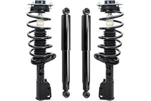 Detroit Axle - Struts Shocks for Chevy Equinox GMC Terrain Saturn Vue Pontiac Torrent Complete 2 Front Ready Struts with Coil Spring 2 Rear Shock Absorbers Replacement Suspension Kit