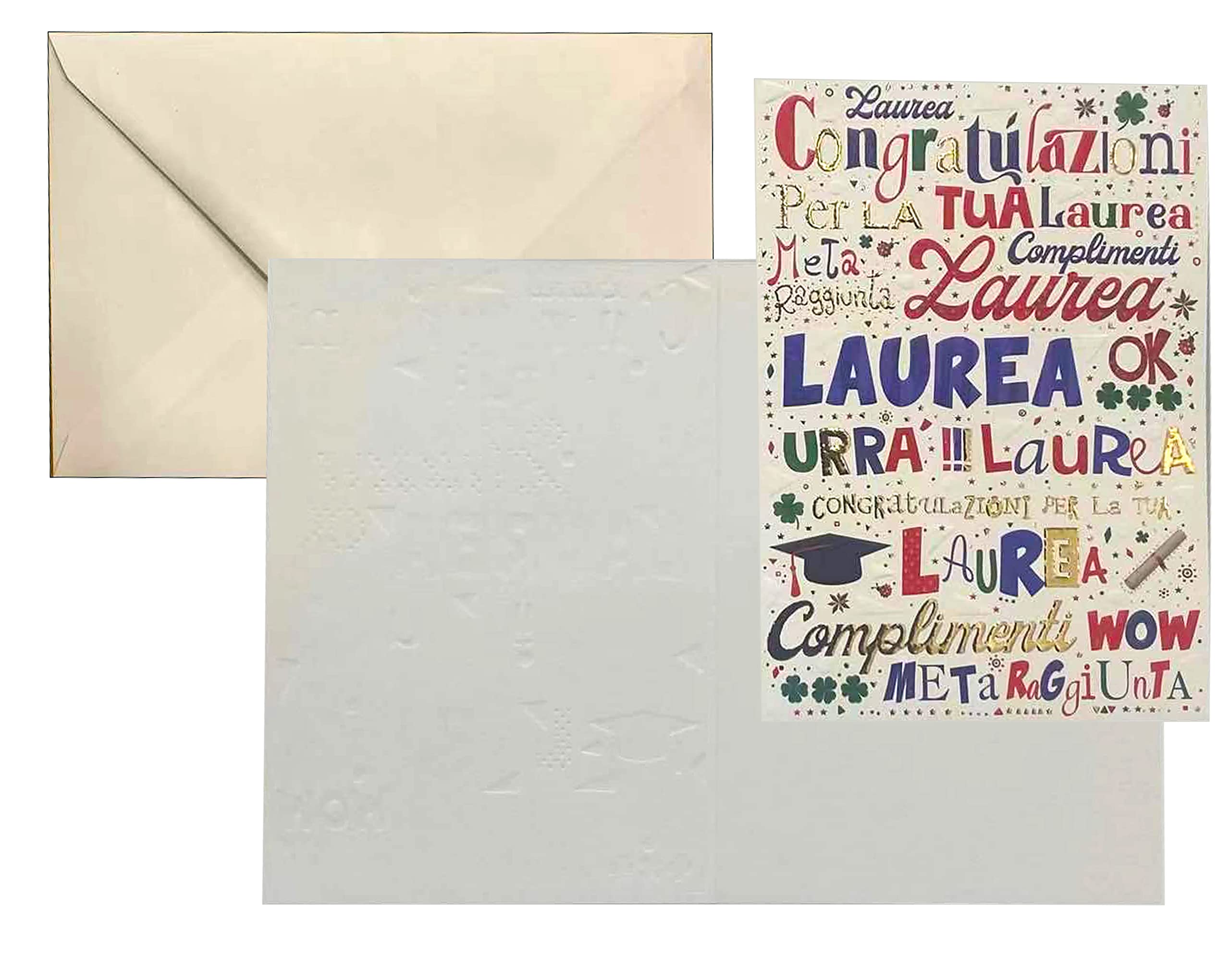 ICELAND Graduation greeting card embossed effect gold finish(Graduation 01)