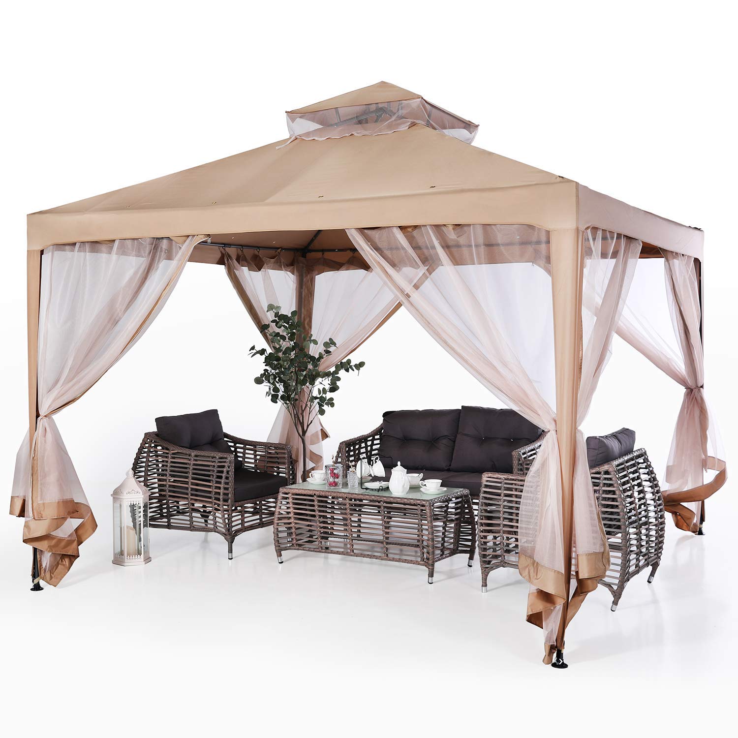 Buy ABCCANOPY 10'x10' Pop up Gazebo Tent with Mosquito Netting Outdoor
