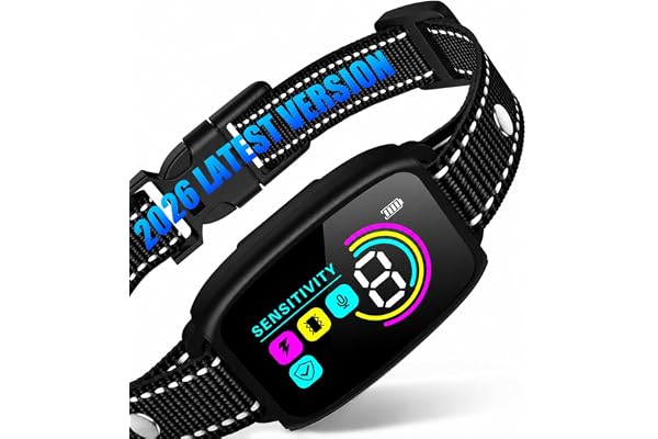 Dog Bark Collar for Large Medium Small Dogs,Smart Anti Barking Device with 4 Training Modes,Rechargeable IP67 Waterproof Bark