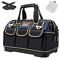AIRAJ Tool Bag,16 Inch Waterproof Tool Bag Organizer with ABS Molded Hard Base,Soft Padded Handle and Shoulder Strap,Oxford Cloth,Tool Bags for Men & Women