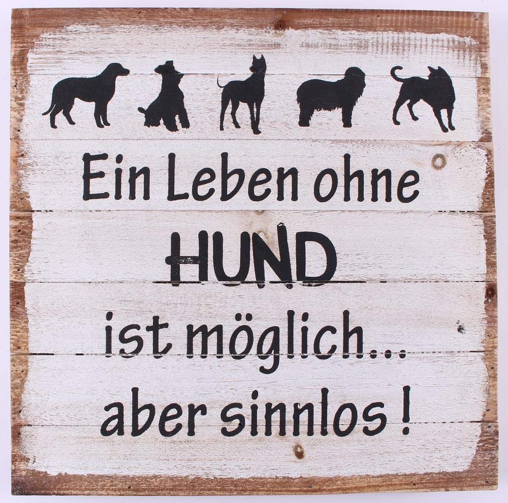 Wood Sign - Ein leben ohne hund ist möglich... aber sinnlos ! — image 1