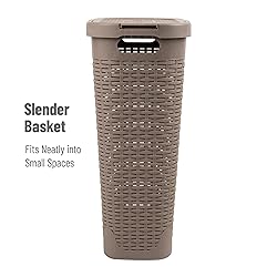 Mind Reader 40L Slim Laundry Hamper, Clothes