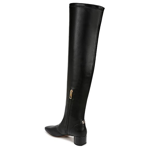 FRANCO SARTO WOMENS NOVARA SQUARE TOE OVER THE KNEE BOOT BLACK 5 M
