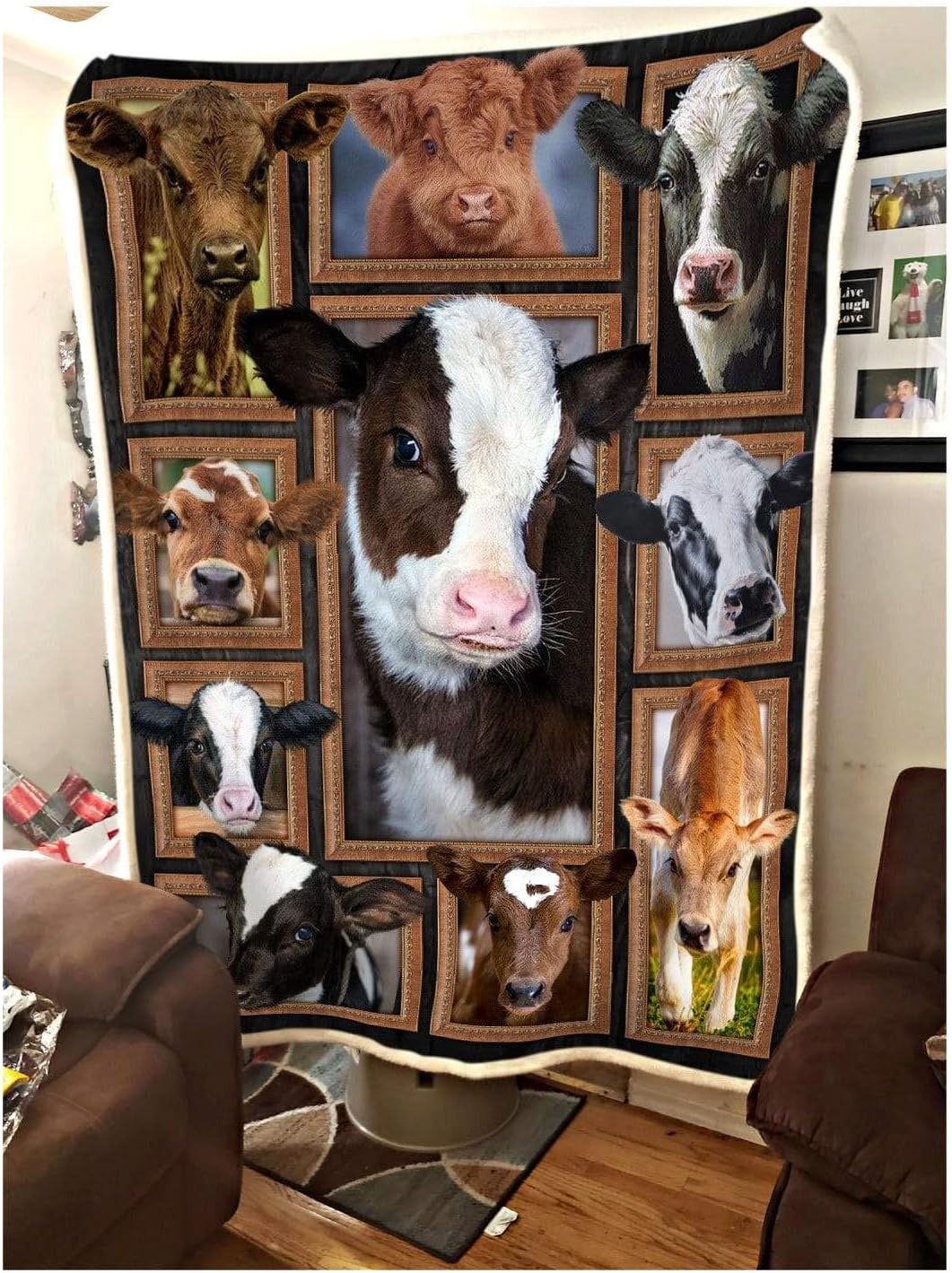 HiggenDeals247 Blanket CowCute Cows Fleece Blanket Gift Amazon.co.uk