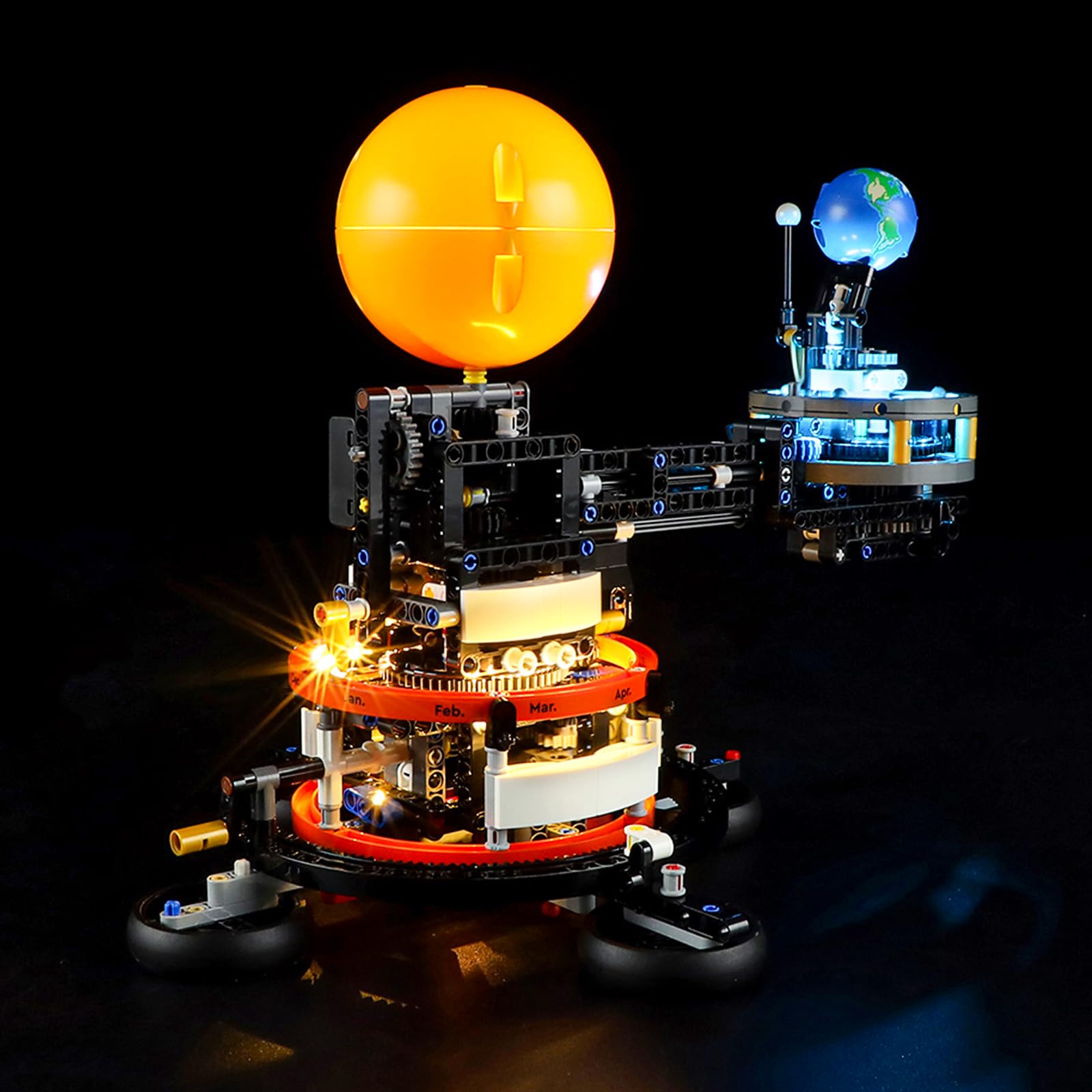 MENZAVA LED Light Set Compatible with LEGO 42179 Planet Earth and Moon in Orbit Technic Building Blocks Model - Model Set NOT Included