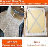 SUNRIZ Bed Sheet Clips 4 Pcs Adjustable 55-250 cm Elastic Fasteners view 5