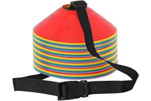 Ashmacdo 6.5 Feet Strap Cone Carrier Sport Cone Carrying Strap Black Adjustable Agility Disc Cone Shoulder Strap for Storage & Travel with Quick Snap Closure