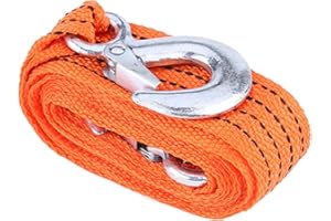 Cryfokt Heavy Duty 4 Meter 3 Ton Tow Rope Strap for Emergency Vehicle Tool, High Strength Towing Cable for Cars, SUVs, and AT