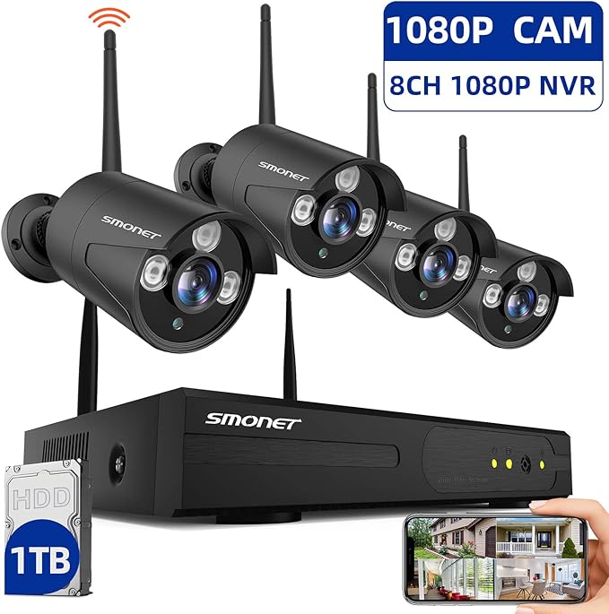 【1TB Hard Drive Wireless Security Camera Systems,8