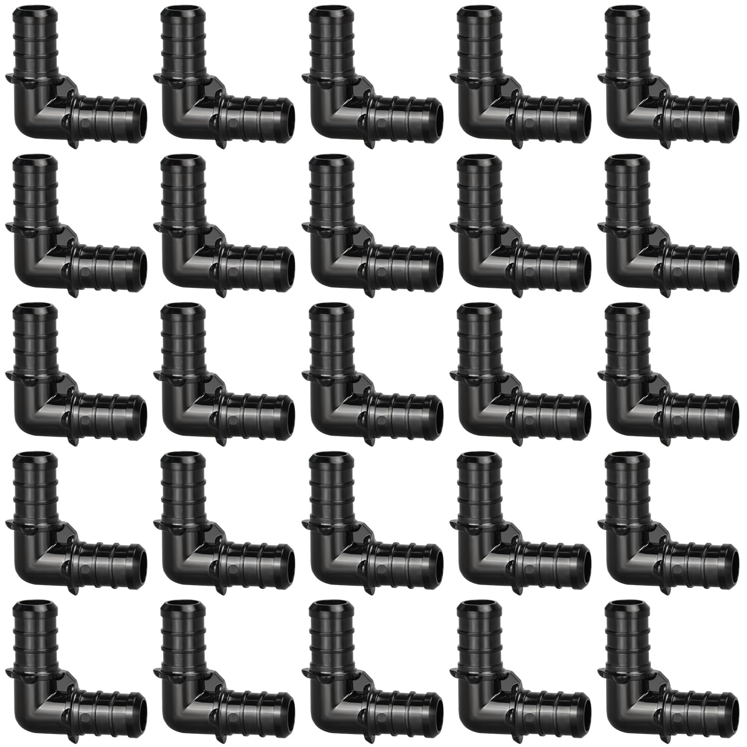 Photo 1 of 1/2" Poly PPSU Barb Crimp PEX Fitting, 25pcs PEX Fittings, PEX Elbows, No Lead