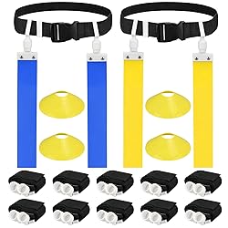 DkOvn Flag Football Belt, 10pcs Adjustable Flag
