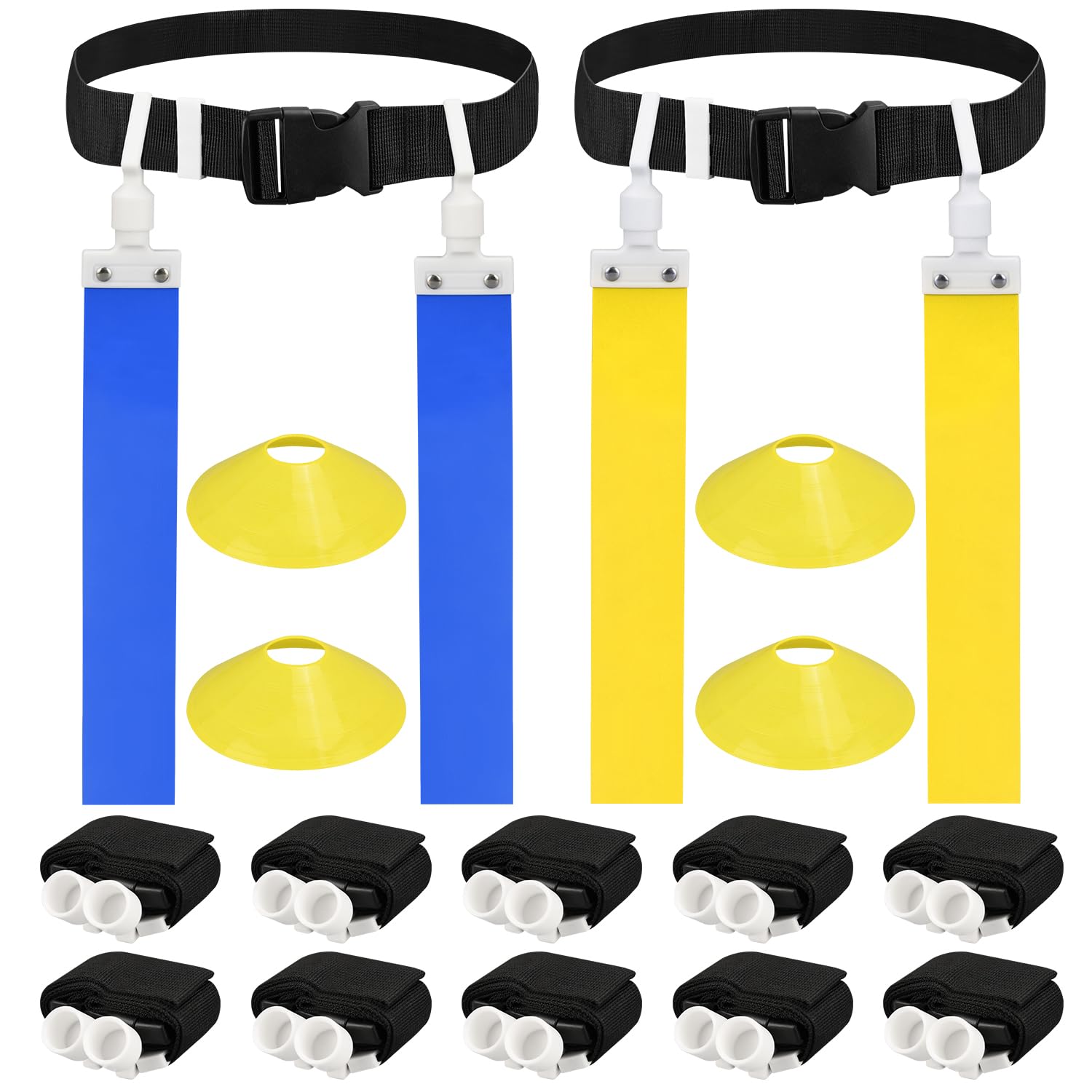 DkOvn Flag Football Belt, 10pcs Adjustable Flag