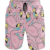 visesunny Stylish Mens Swim Trunks Quick Dry Beachwear Sports Running Swim Board Shorts Bathing Suits Mesh Lining