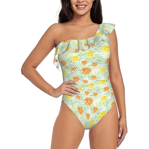 Pevtufa Strawberry and Ladybugs Print Womens One Piece Swimsuits