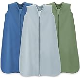 Wrrernsin Baby Sleep Sack 0-6 Months,100% Cotton TOG 0.5 Wearable Blanket for Newborn and Infant, 3 Pack 2-Way Zipper Lightweight Sleeping Bags for Toddler