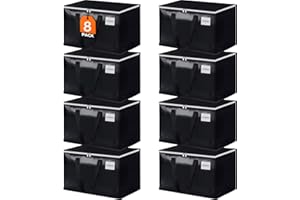 StorageRight Large Moving Bags Heavy Duty Storage Totes for Storage,Packing & Moving Collapsible Moving Supplies with Large Capacity, Reinforced Zippers and Handles, 88L, 8 Packs