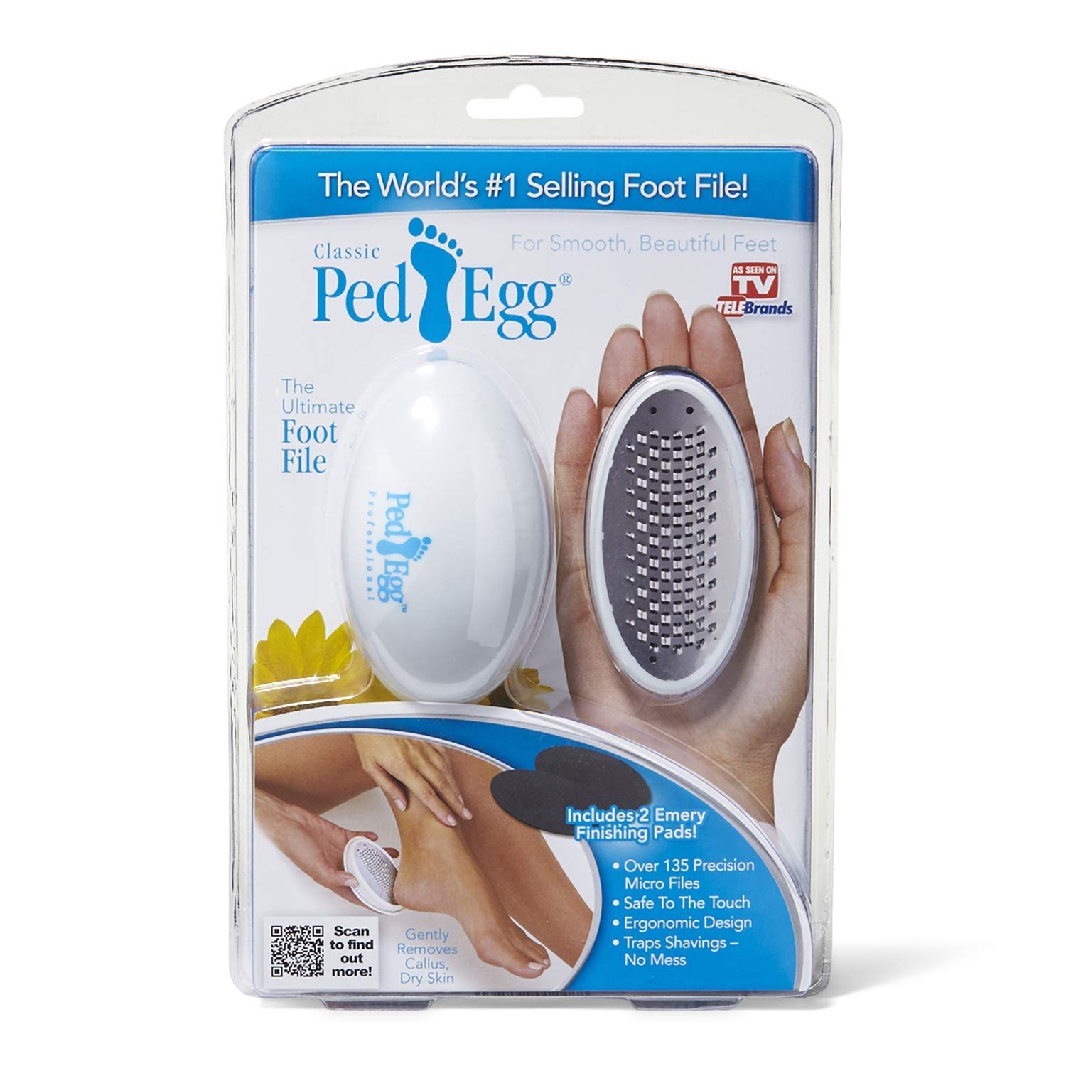 PegEgg Ped Egg Pedicure Foot File, 1Pack (Colors May Vary) Pricepulse