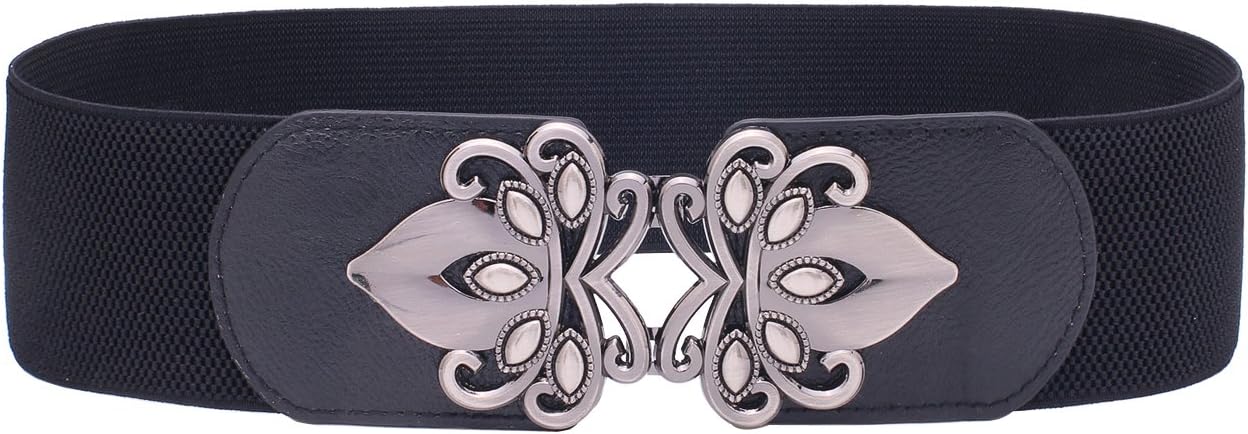 Syuer Womens Vintage Wide Elastic Stretch Waist Belt Retro Cinch Belt