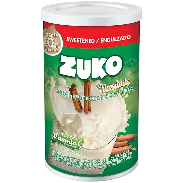 ZUKO HORCHATA INSTANT POWDER DRINK, CANISTER, NO SUGAR...