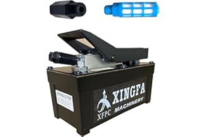 10,000 PSL, Air Hydraulic Pump 1.7L Reservoir, NPT3/8" Oil Outlet, NPT 1/4" Inlet, Hydraulic Pump AirHydraulic Foot Pump, Bla