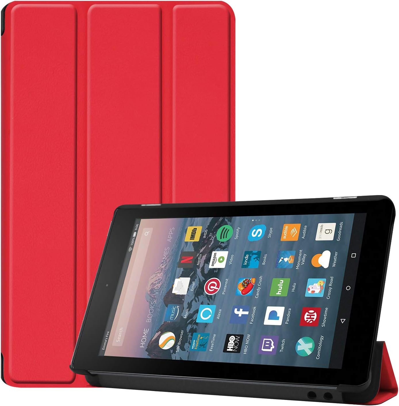 HoYiXi Hülle für Fire 7 Tablet 2019 Slim Leder Tri-Fold: Amazon.de ...