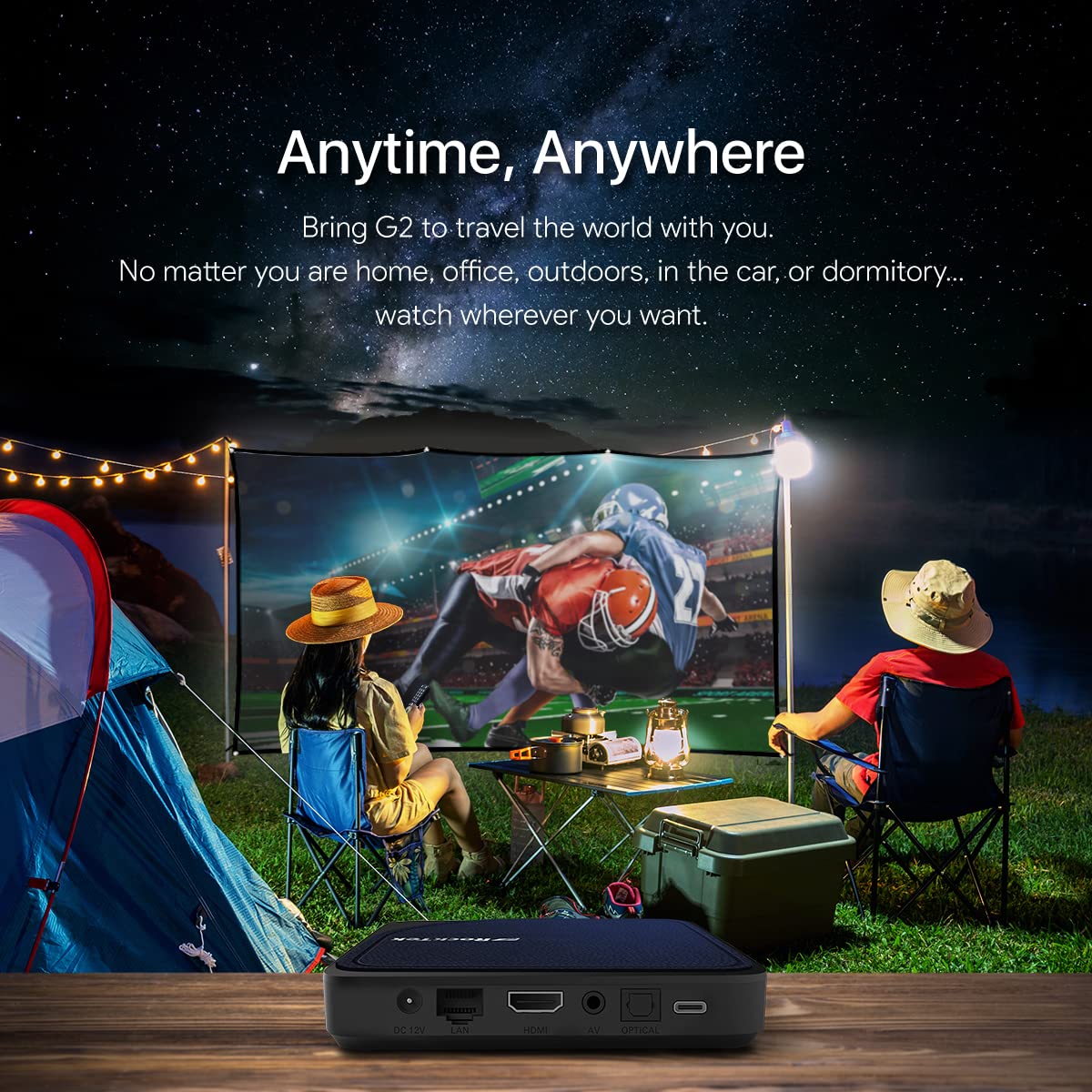 RockTek G2 Premium Google TV 4K UHD Streaming Player, HDR10+ Dolby Vision Atmos, Voice Remote, Netflix, Prime Video, Disney+, Max, Hulu, Apple TV+, Live TV, GeForce Now Cloud Gaming, Chromecast