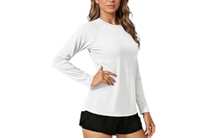 TACVASEN Women's UPF 50+ UV Protection Long Sleeve Sun Shirts Rash Guard Quick Dry Athletic Swim Tops Workout Running Hiking