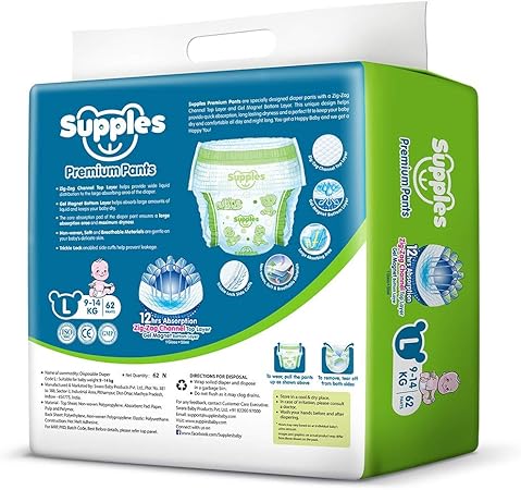 supples large diapers