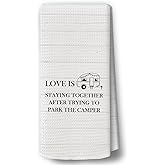 BCUANGD Camping Life Kitchen Towels Decor - Outdoorsy Camping Gift Hand Tea Towels, Rustic Camper Gifts Dish Towel Dishcloths Decorations for RV Kitchen Cabin Farmhouse, 16"x24"