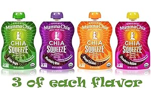 Mamma Chia Squeeze (4 variety pack), 3.5 Ounce (Pack of 12)