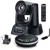 Wireless Conference Room Video Camera System Bundle 5.8GHz 1080P 60fps 3X Optical Zoom Wireless Conference Camera and Bluetoo