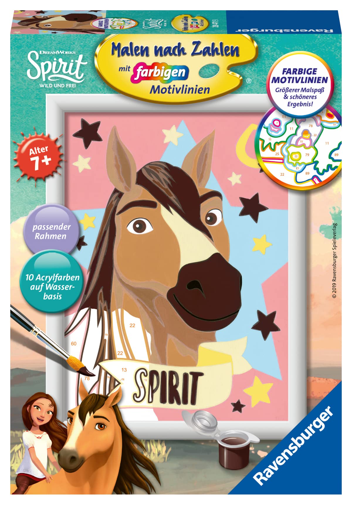 Ravensburger Painting by Numbers 28471 Proud Spirit for Children from 7 Years