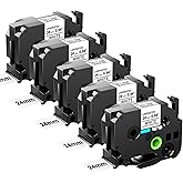 Label Maker Tape TZe-251 Compatible Brother Pt-Touch Label Tape 24mm Laminated Black on White, and Compatible with Brother Label Maker PT-D610BT PT-D600 PT-P710BT PT-P750W PT-P700