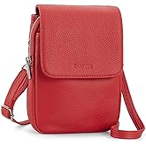 befen Genuine Leather Small Crossbody Bags for Women, Cell Phone Cross body Purse Bag with RFID Blocking Card Slots