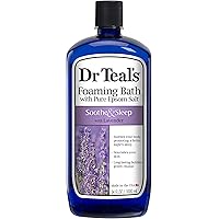 Dr Teal's Foaming Bath with Pure Epsom Salt, Soothe & Sleep with Lavender, 34 Ounces, purple, 3030009