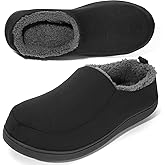 Anmerl Slippers for Men and Women Indoor Outdoor Memory Foam Winter Warm Moccasin House Shoes with Plush Lining & Non-Slip Rubber Sole, Easy Slip-On for Home, Office, Walking