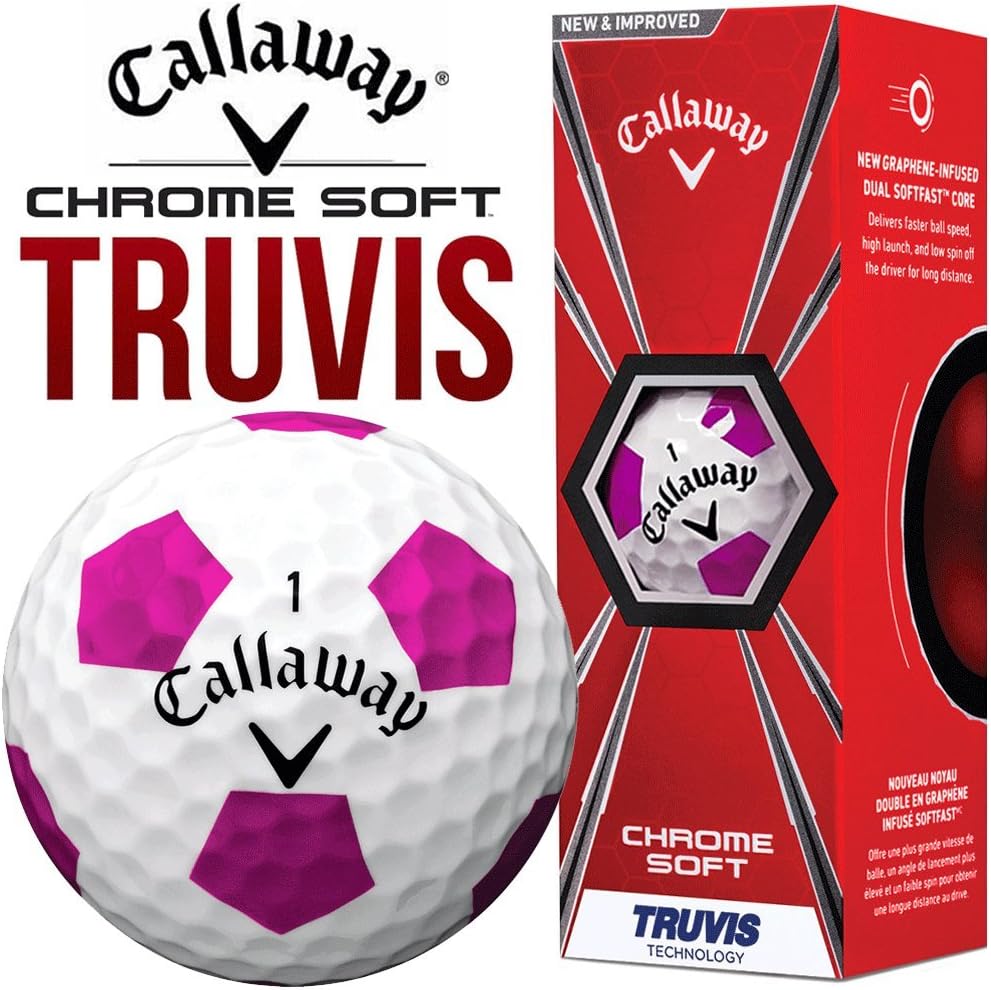 Callaway chrome soft truvis pink golf balls Clearance
