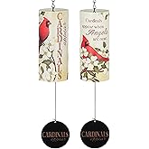 Carson Cardinals Appear 18" Sonnet Windchimes - Thoughtful Funeral Gift for Lost Loved One, Soft Tones, 360-Degree Design, Elegant Wind Chime Addition, Durable and Weather-Resistant