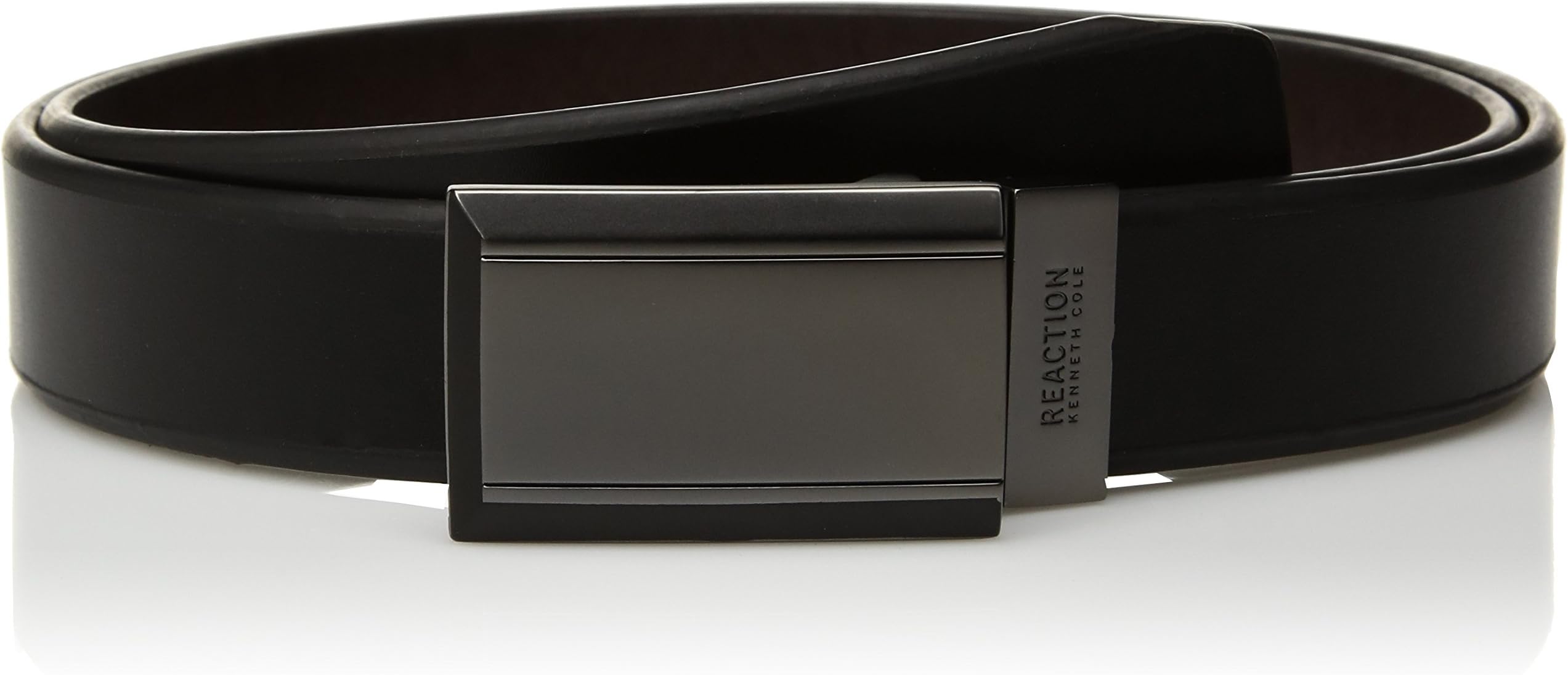 Kenneth Cole REACTION Men's Reversible Plaque Buckle Belt