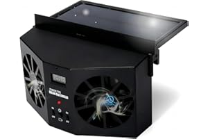 KAGOR Car Window Fan Solar Powered, Solar Car Fan, Energy Saving Air Vent Air Purifiers Car Ventilator, Car Exhaust Fan, Car Radiator Fan, Solar Car Front/Rear Window Exhaust Fan