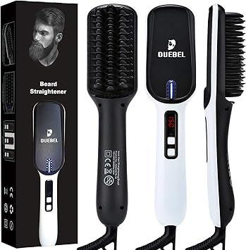 Duebel Beard Straightener For Men Ionic Heated Beard Brush Anti