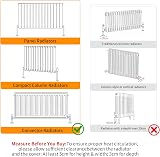 FATIVO High 100cm Radiator Cover MDF White Horizontal Slats view 9