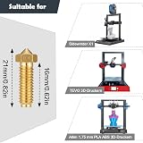 JIZZU 12x 0.4mm 3D Printer Nozzles M6 Brass Extruder for Anycubic Kobra 2 view 3