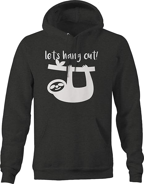 Amazon.com: Let's Hang Out! Sloth Hanging from Branch Funny Chill 