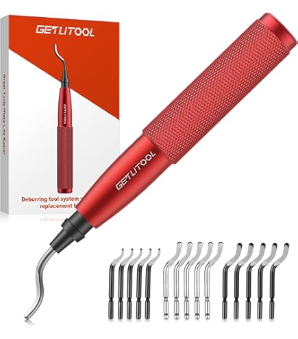 thumbnail image 2 of Copper Deburring Tool Deburring Tool Kit For 3D Printer, Deburring Cutters Set, ABS Handle Material Model Pruning Trimming 3D Printer Accessories Engineering Tools 2 of 14