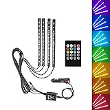 cerfioo Pack-4 Led Car Interior Lights, Led Strip