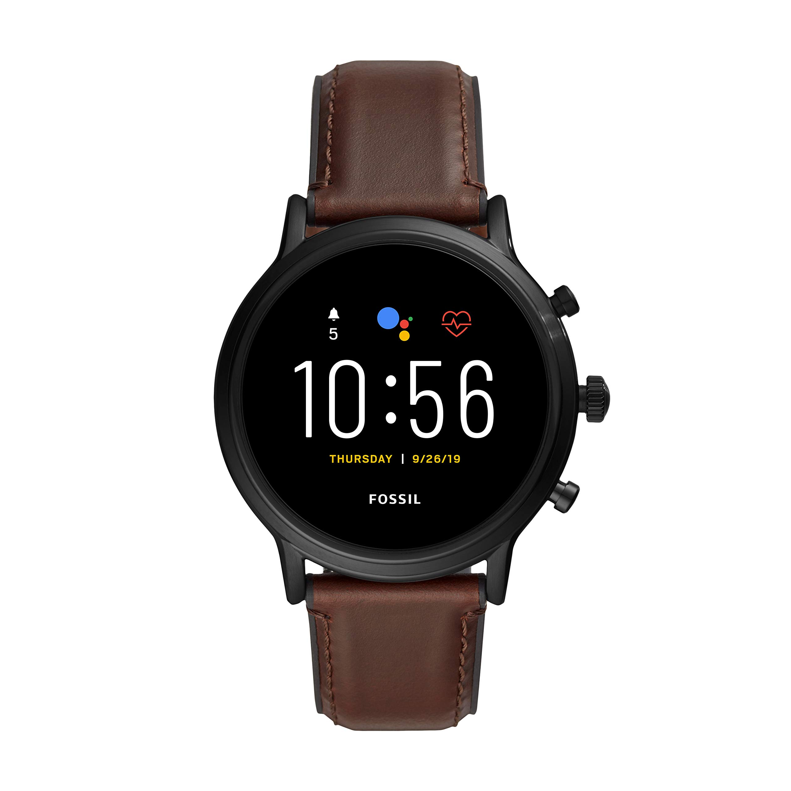 Fossil Gen 5 Carlyle Stainless Steel Touchscreen Smartwatch with Speaker, Heart Rate, GPS, Contactless Payments, and Smartphone Notifications