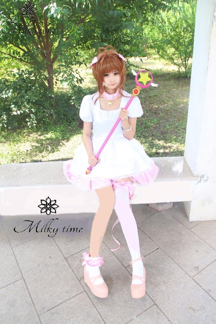 Amazon Milky Time ウィッグ付き カードキャプターさくら プラチナコスチューム 風 コスプレ 衣装 ハロウィン コスプレ 仮装 通販