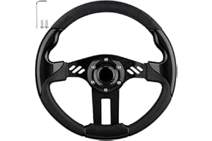 ILSKW Golf Cart Steering Wheel or Adapter for EZGO TXT/RXV, Club Car DS/Precedent/Tempo, Yamaha G29/Drive/Drive 2, and more Golf Cart Models